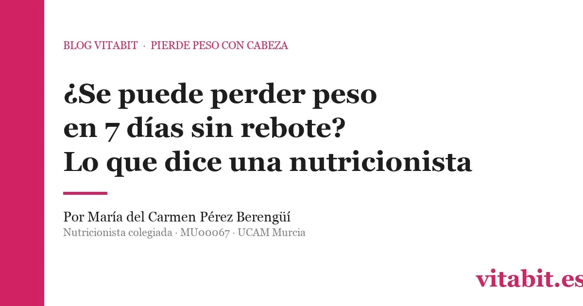 Perder peso 7 días sin rebote: el método cold press de Vitabit (3-5 kg reales)
